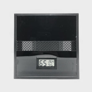 8"x8"x12" Deluxe Square Tower With Hygrometer/Thermometer (Usps Ground Shipping Included)