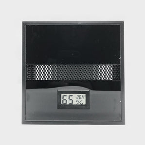 6" x 6" x 10" Deluxe Square Tower With Hygrometer/Thermometer (Usps Ground Shipping Included)